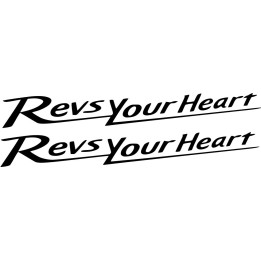 Yamaha Logo Revs Your Heart Lettering Die Cut Stickers Decals - DecalsHouse
