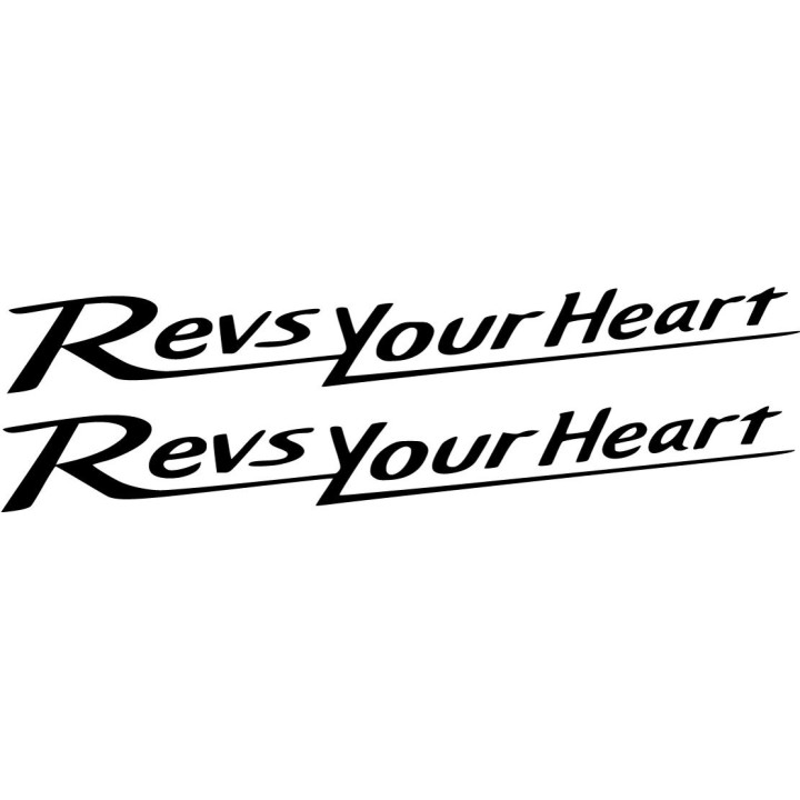 Yamaha Logo Revs Your Heart Lettering Die Cut Stickers Decals - DecalsHouse