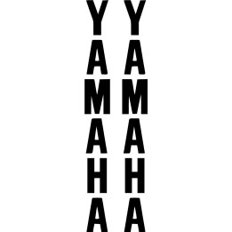 Yamaha Vertical Lettering Stickers – R1 R6 MT FZ Decals (2-Pack)