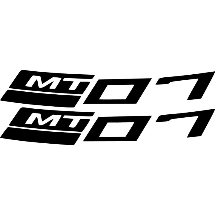 Yamaha Mt 07 Curved Die Cut Style 2 Stickers Decals - DecalsHouse