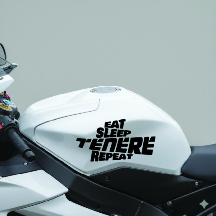 Yamaha Super Tenere Eat Sleep Repeat Die Cut Stickers Decals - DecalsHouse
