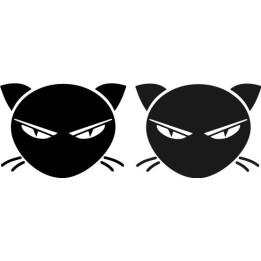 Buy Angry Cat Decal Sticker Online