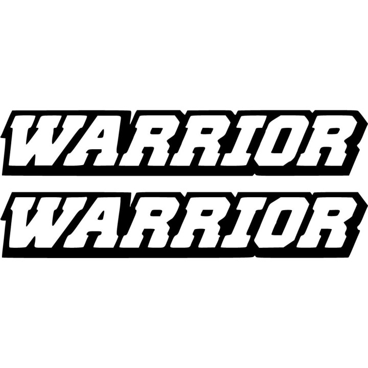 Yamaha Warrior Die Cut Style 2 Outline Stickers Decals - DecalsHouse
