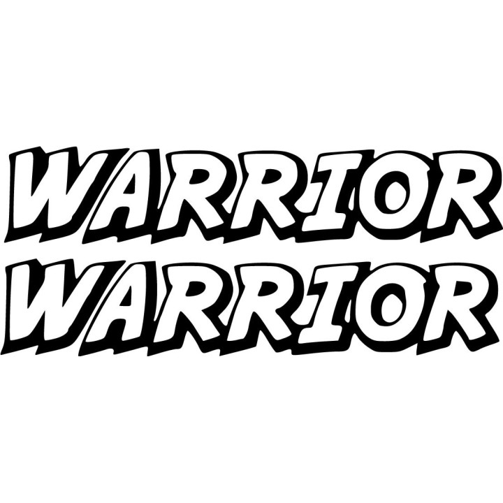 Yamaha Warrior Die Cut Style 3 Outline Stickers Decals - DecalsHouse