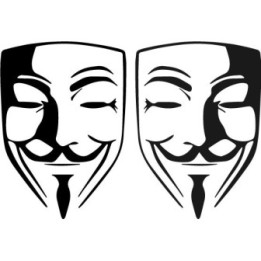 Anonymous Guy Fawkes Mask Stickers – V for Vendetta (2-Pack)