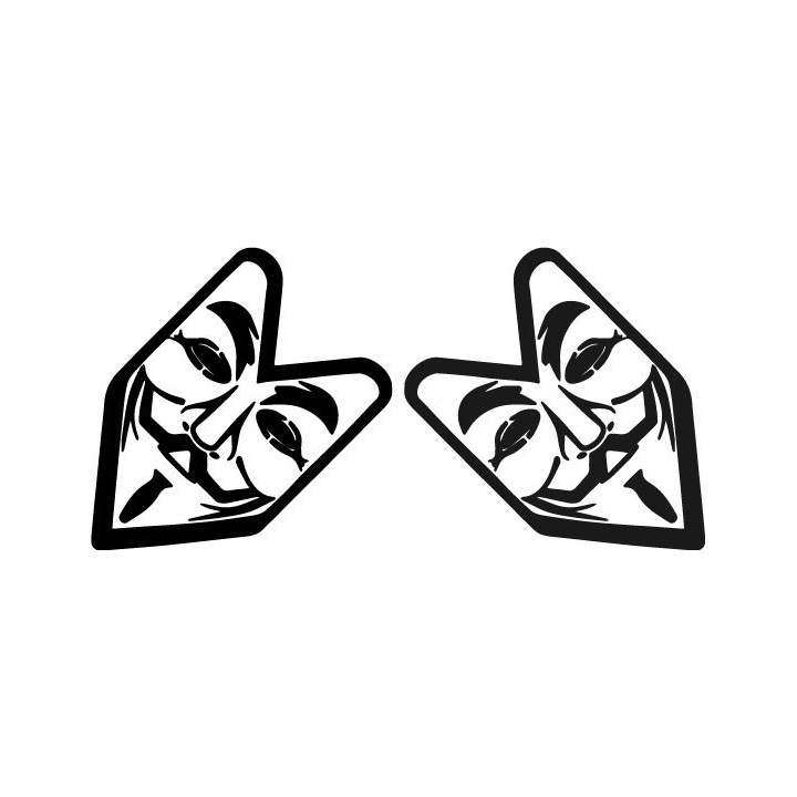 Anonymous Mask Stickers – Guy Fawkes Hacker Decals (2-Pack)