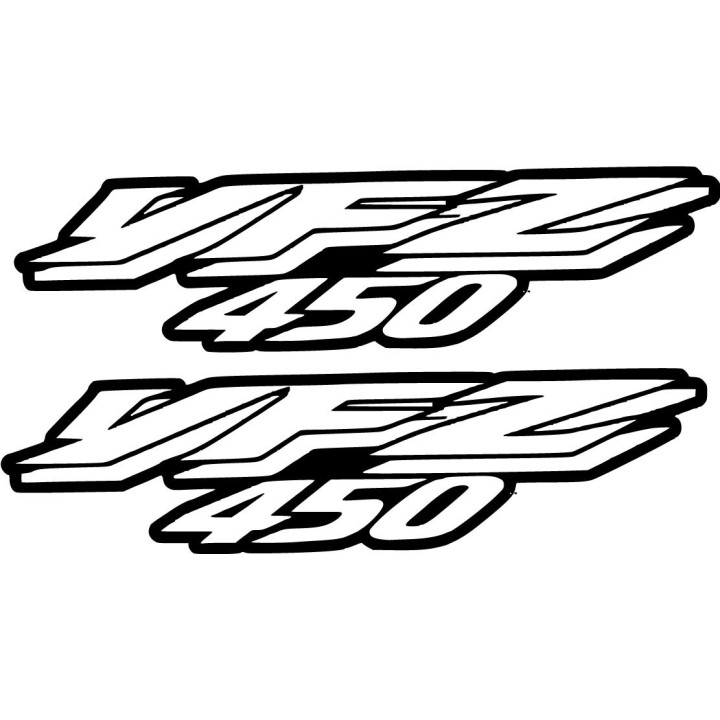 Yamaha Yfz 450 Die Cut Outline Stickers Decals - DecalsHouse