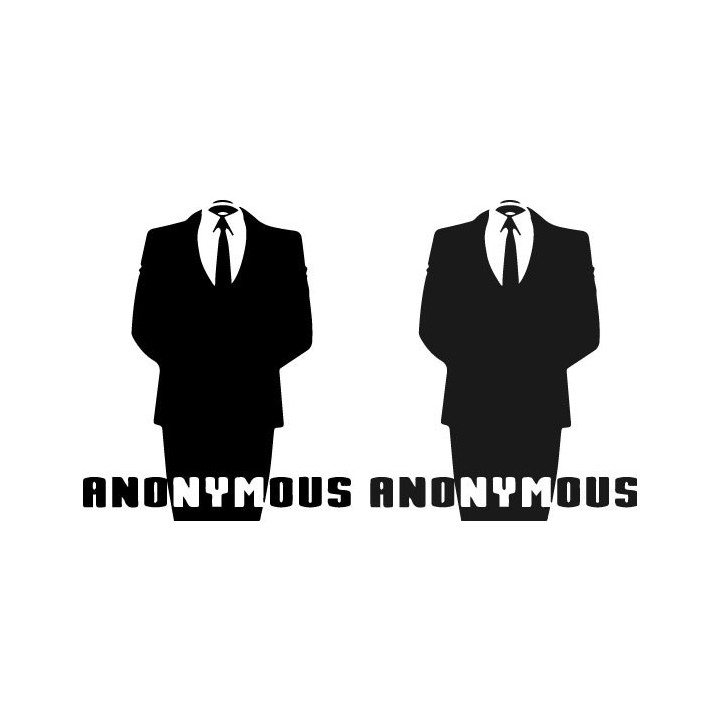 Anonymous Stickers – Hacktivist Suit Decals (2-Pack)