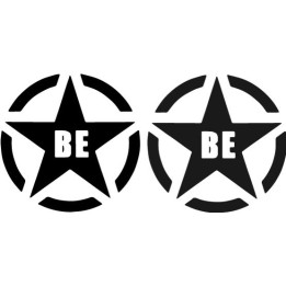 Army Star BE Stickers – Military Star Decals (2-Pack)