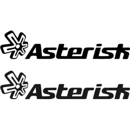 Asterisk Logo Stickers – Vinyl Decals for Gear (2-Pack)