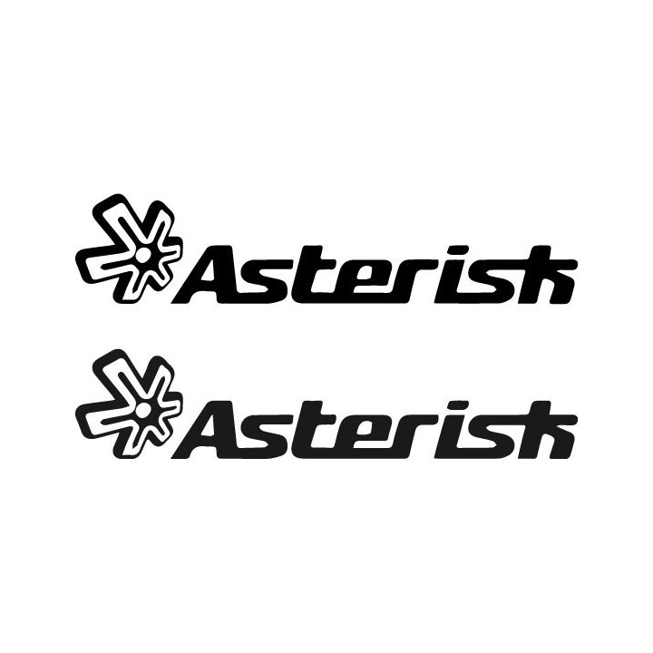 Asterisk Logo Stickers – Vinyl Decals for Gear (2-Pack)