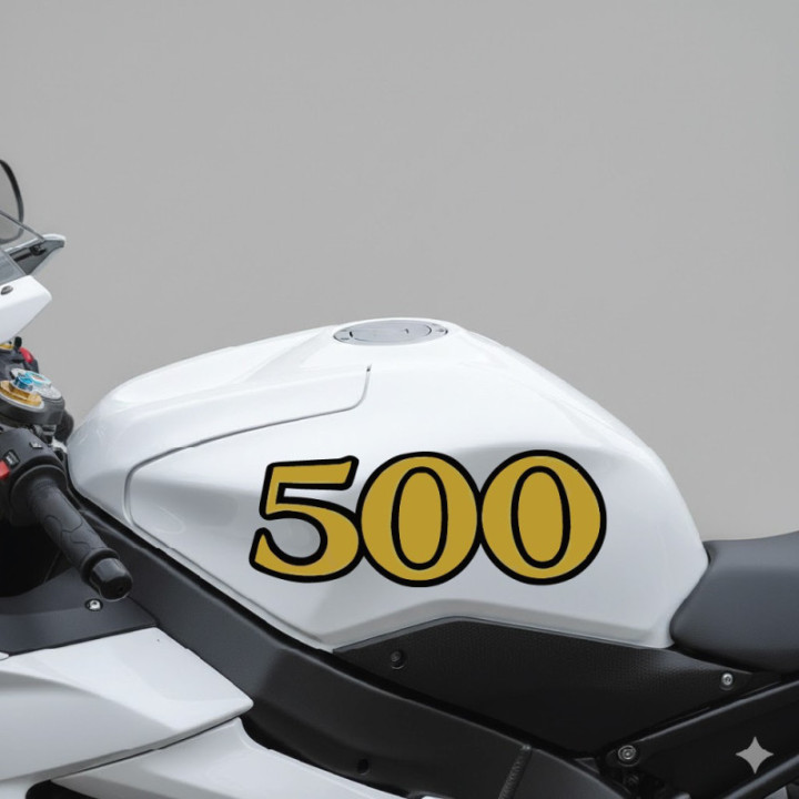 Yamaha Sr 500 Numbers Stickers Decals - DecalsHouse