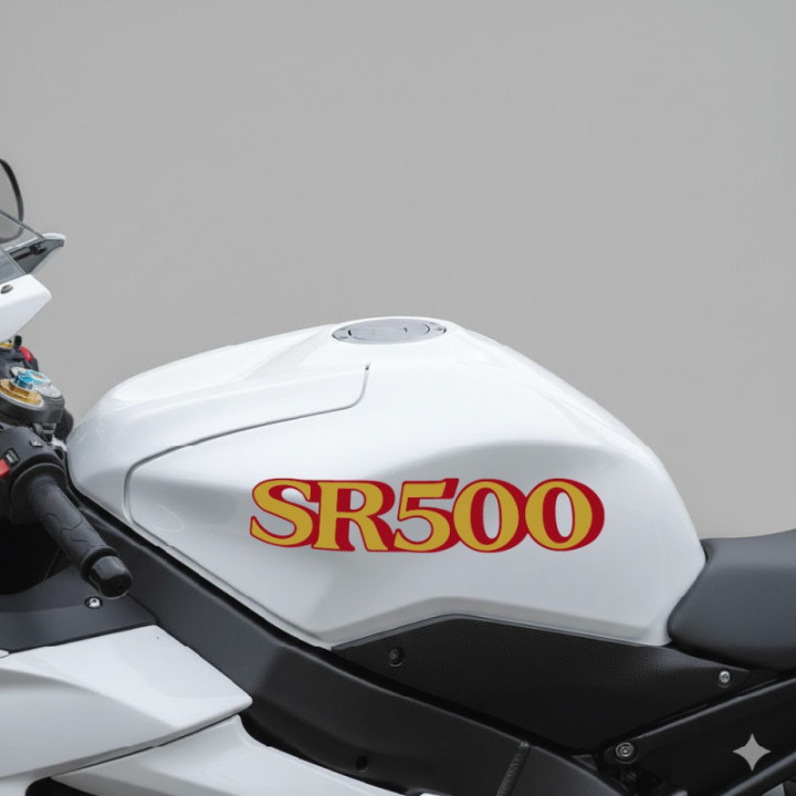 Yamaha SR500 Stickers – Café Racer Classic Motorcycle Decals (2-Pack)