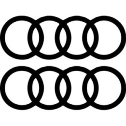 Audi Rings Style 2 Stickers – A3 A4 TT RS Four Rings Decals (2-Pack)