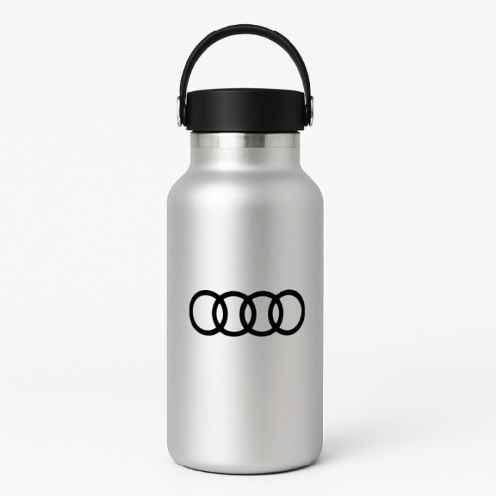 Audi Rings Style 2 Stickers – A3 A4 TT RS Four Rings Decals (2-Pack)