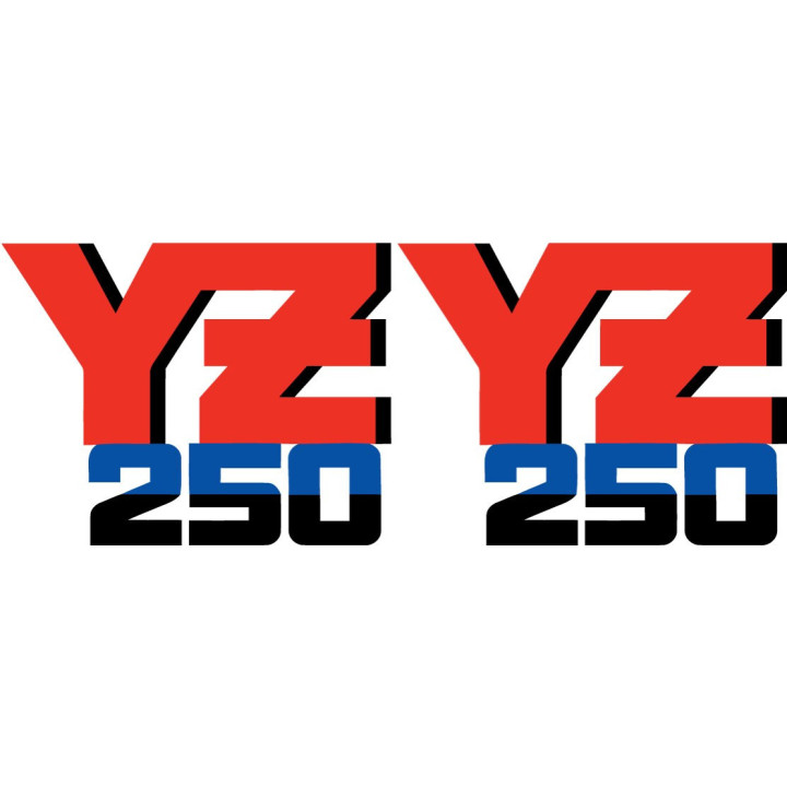 Yamaha YZ250 Stickers – MX Motocross Shroud Swingarm Decals (2-Pack)