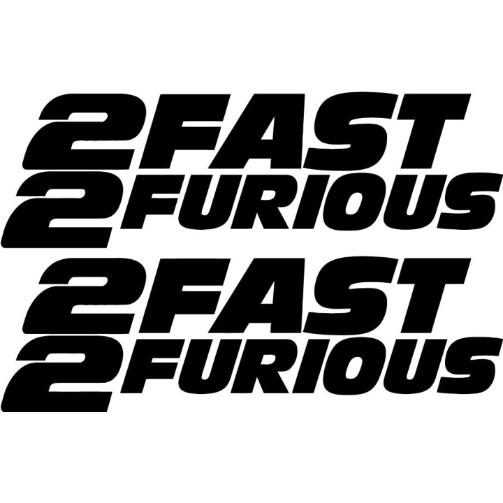 2 Fast 2 Furious Stickers – Fast & Furious Decals (2-Pack)