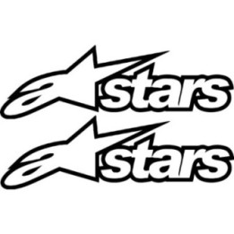 2x Alpinestars V6 Sticker Decal Decal Stickers - DecalsHouse