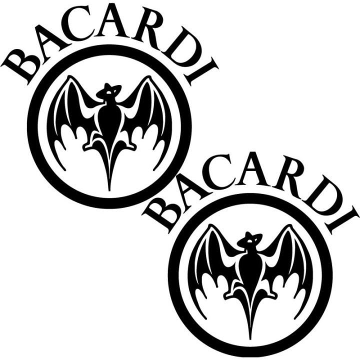 2x Bacardi Sticker Decal Decal Stickers - DecalsHouse