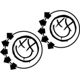 Blink-182 Smiley Logo Stickers – Pop Punk Decals (2-Pack)