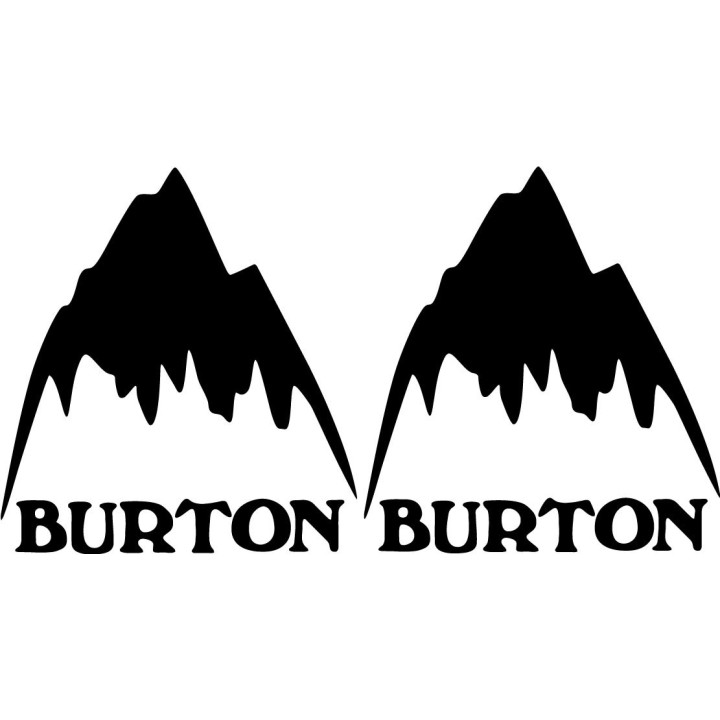 Burton Snowboard Stickers – Custom Flying V Process Decals (2-Pack)