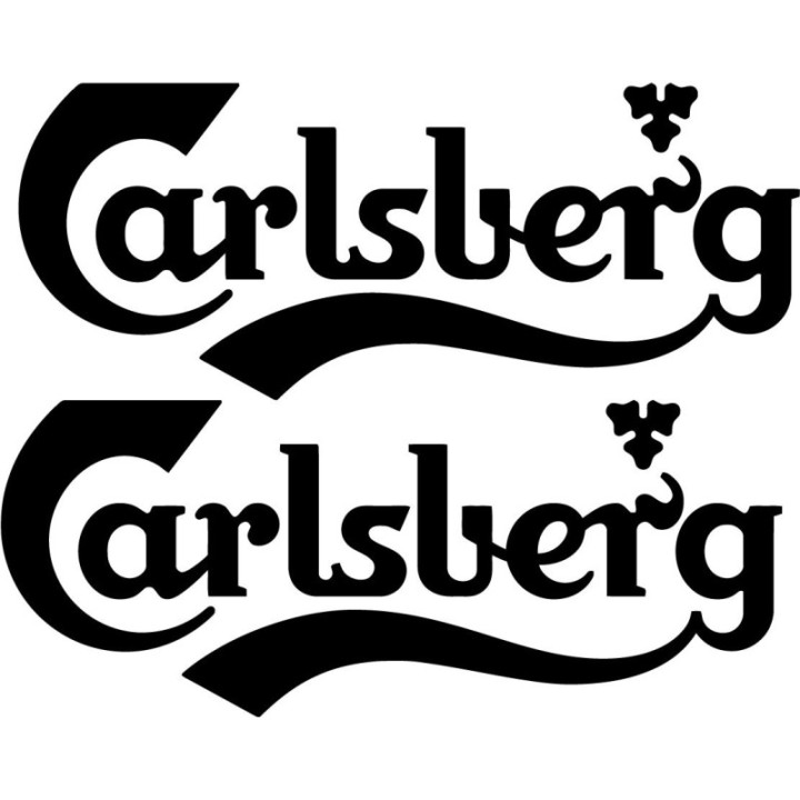 Carlsberg Stickers - Classic Racing Sponsor Decals (2-Pack)