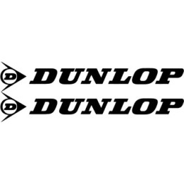 2x Dunlop Logo V2 Racing Sticker Decal Decal Stickers - DecalsHouse