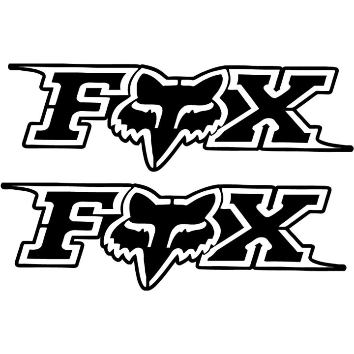 Fox Racing Logo V1 Stickers – Motocross MX Decals (2-Pack)