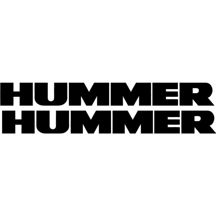 Hummer Logo V2 Stickers – H1 H2 H3 Off-Road 4x4 Decals (2-Pack)