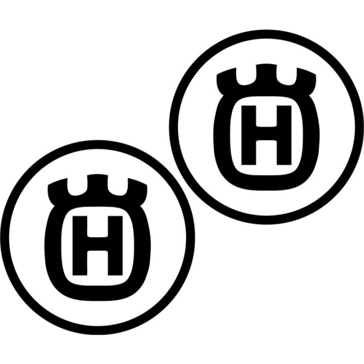 2x Husqvarna Logo V4 Racing Sticker Decal Decal Stickers - DecalsHouse