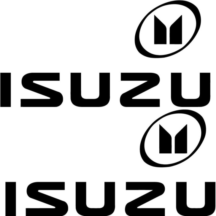 Isuzu Logo Stickers – D-Max Trooper Rodeo Pickup Truck Decals (2-Pack)