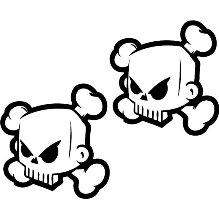 2x Ken Block Skull Logo Sticker Decal Decal Stickers - DecalsHouse