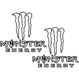Monster Energy Stickers - Racing Sponsor Logo Decals (2-Pack)