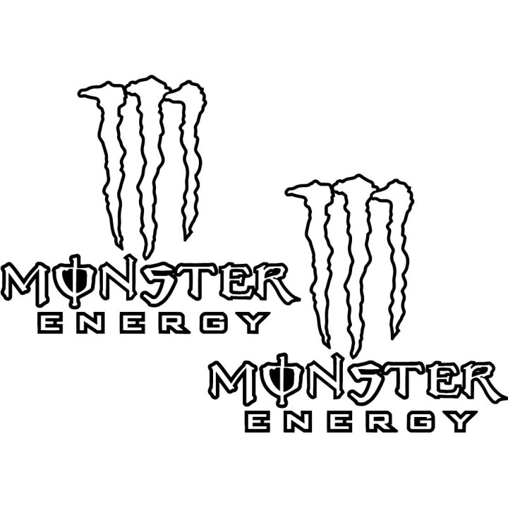 Monster Energy Stickers - Racing Sponsor Logo Decals (2-Pack)