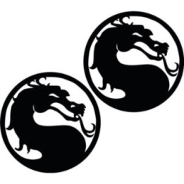 Mortal Kombat Dragon Logo Stickers – MK11 MK1 (2-Pack)