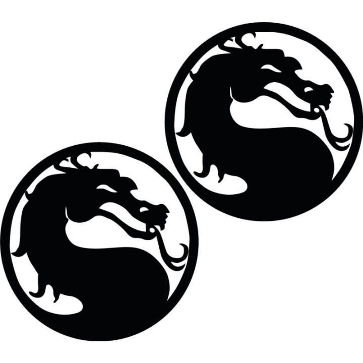 Mortal Kombat Dragon Logo Stickers – MK11 MK1 (2-Pack)