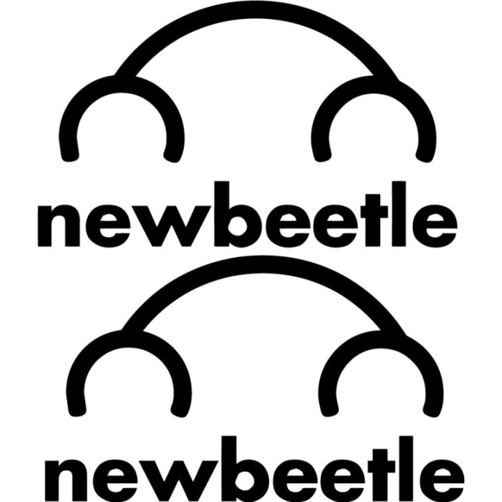 2x Newbeetle Logo Sticker Decal Decal Stickers - DecalsHouse