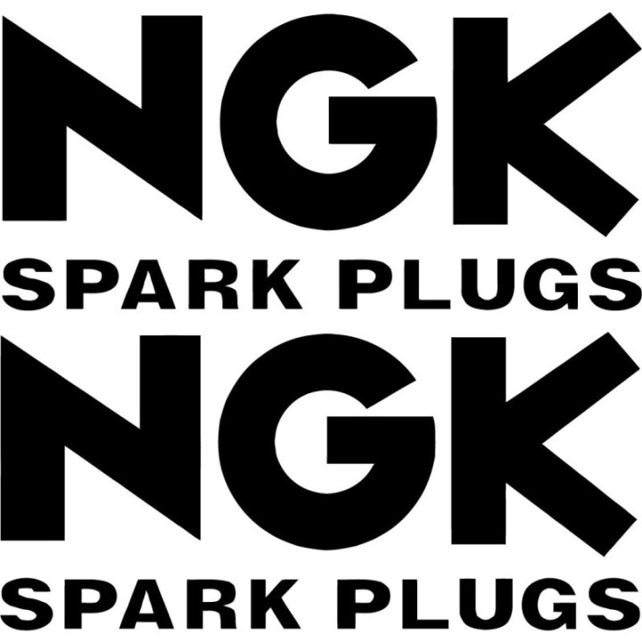 NGK Spark Plugs V2 Stickers – Motorsport Racing Performance Decals (2-Pack)