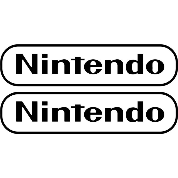 Nintendo Logo Stickers – NES SNES Switch Decals (2-Pack)
