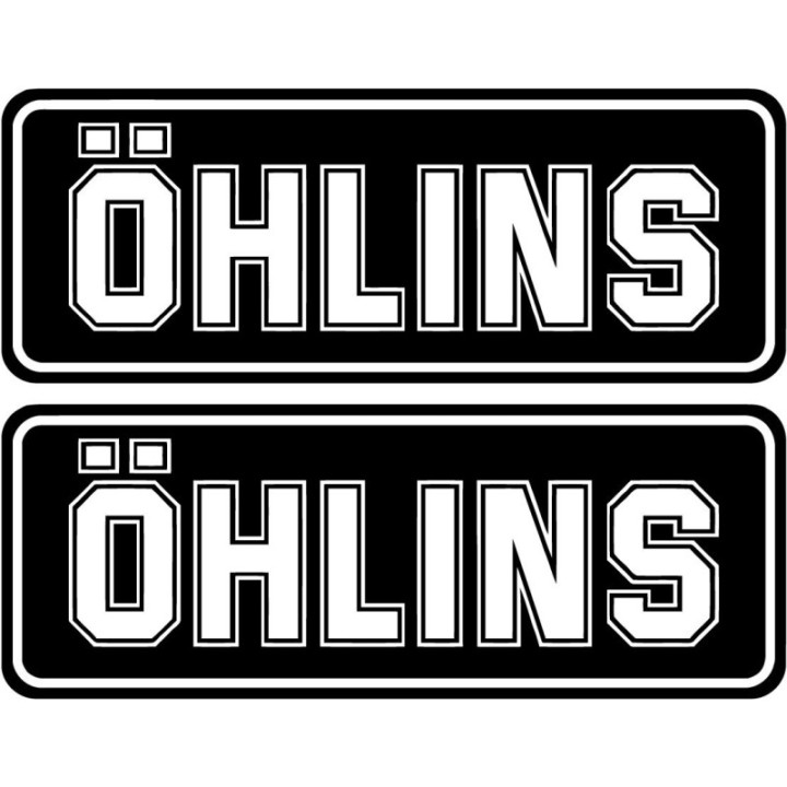 Öhlins Stickers – Fork Shock Suspension Racing Decals (2-Pack)
