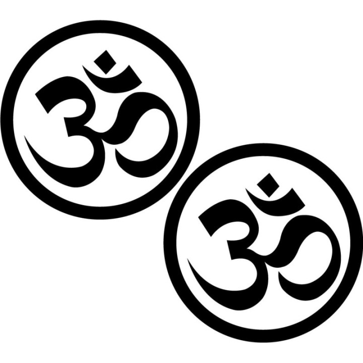 Om Symbol Stickers – Yoga Meditation Decals (2-Pack)