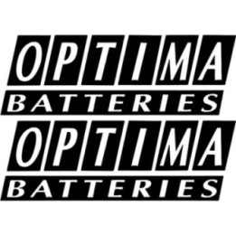 2x Optima Batteries Sponsor Decal Sticker Decal Stickers - DecalsHouse