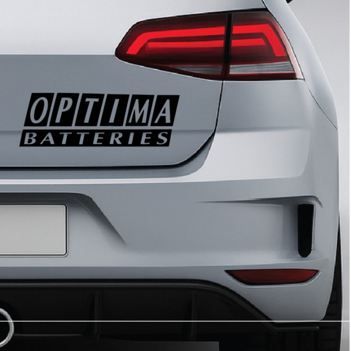 2x Optima Batteries Sponsor Decal Sticker Decal Stickers - DecalsHouse