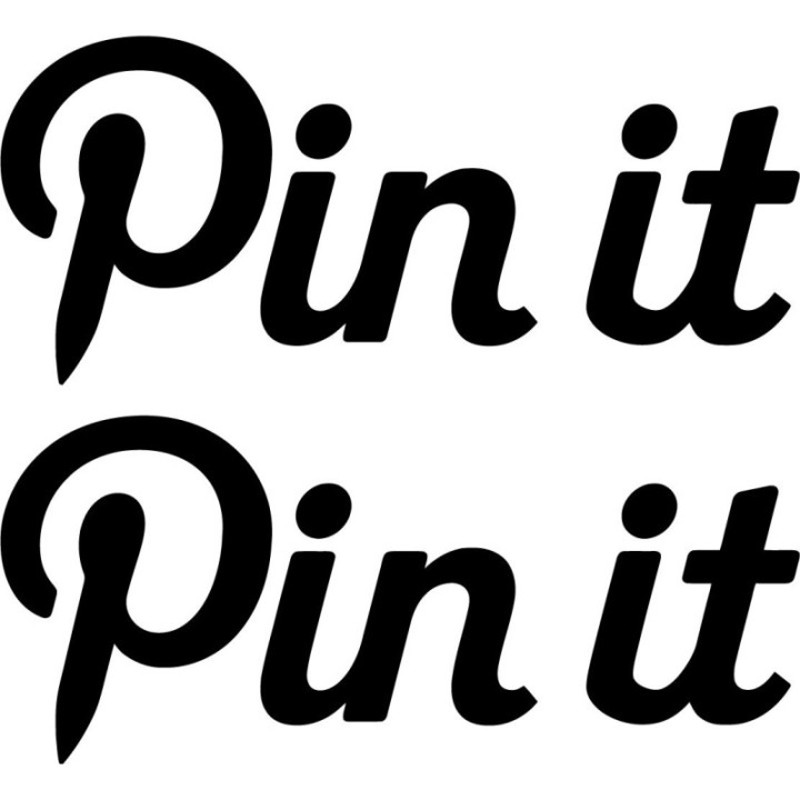 2x Pinterest Logo Sticker Decal Decal Stickers - DecalsHouse