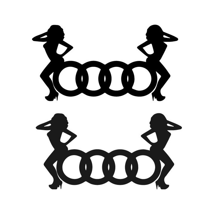 Buy Audi Sexy Ladies 2 Decal Sticker Online