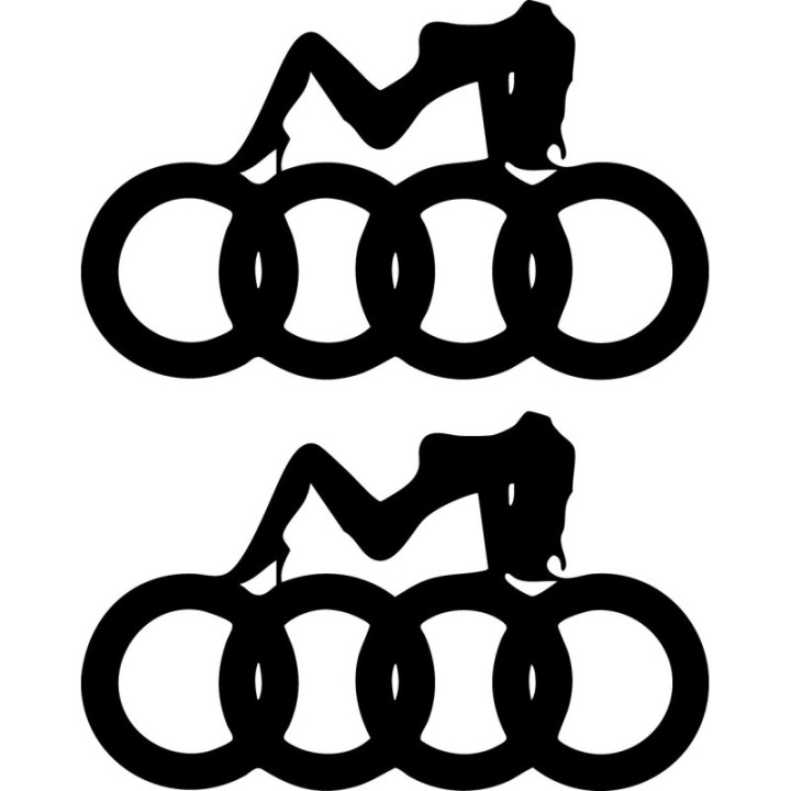 Audi Sexy Lady Stickers – Retro Car Culture Decals