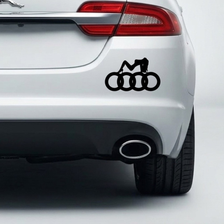Audi Sexy Lady Stickers – Retro Car Culture Decals