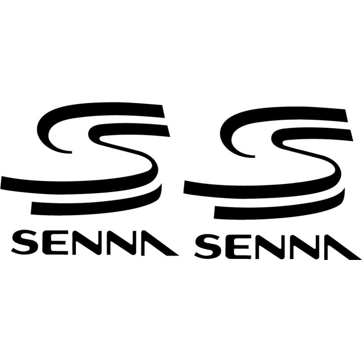 Senna Logo Stickers - F1 Tribute Motorsport Decals (2-Pack)