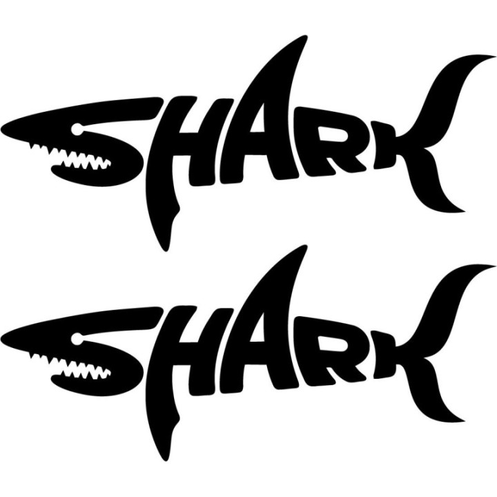 Shark Logo Stickers – Race Car Helmet Livery Decals (2-Pack)