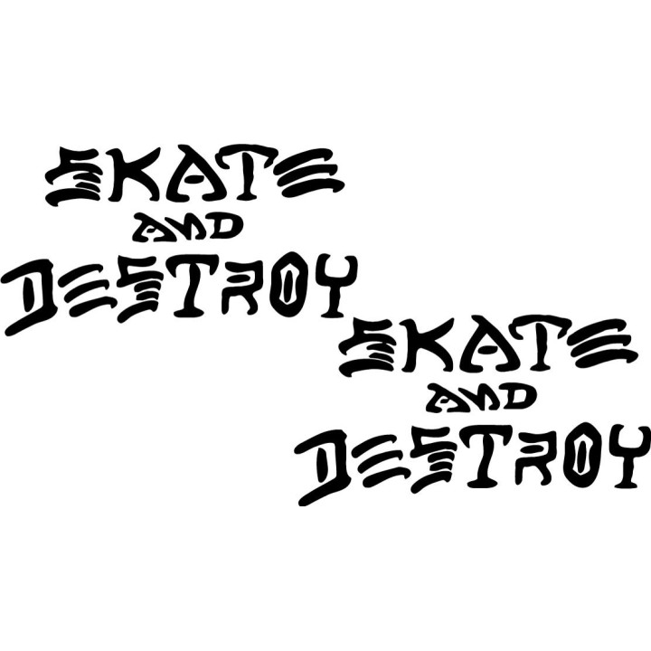 2x Skate And Destroy Logo Sticker Decal Decal Stickers - DecalsHouse